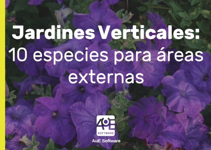  ebook "Jardín Vertical: 10 especies para áreas externas" lanzado pela AuE Software